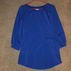 Blue shift dress with pockets from Toni!